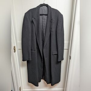 Givenchy Men's Classic Black Wool Trench Coat, 46, XXL